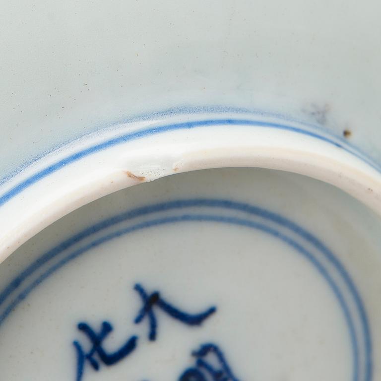 A late Ming porcelain bowl mid 18th century.