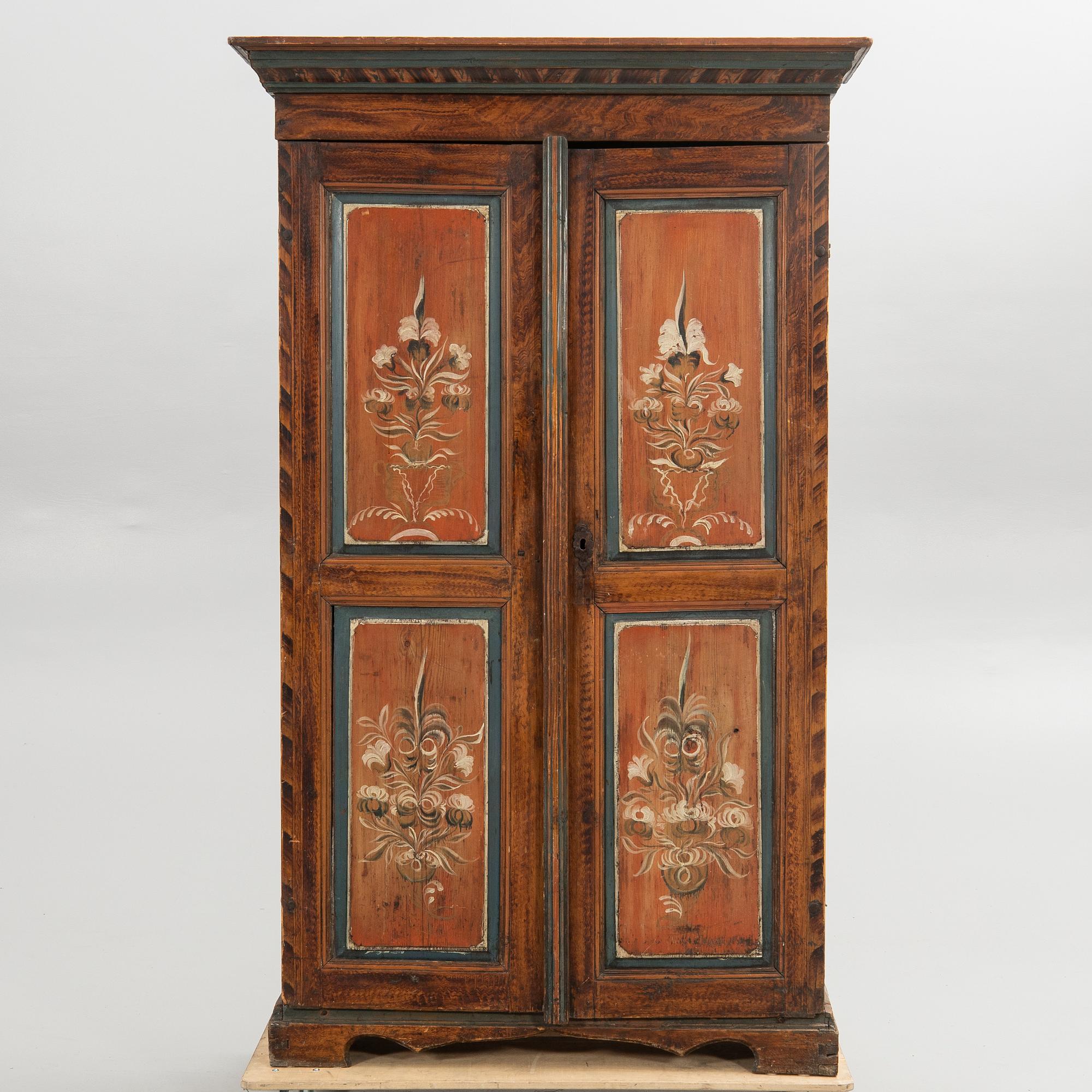 Cupboard, folk art, central Sweden, 19th century.