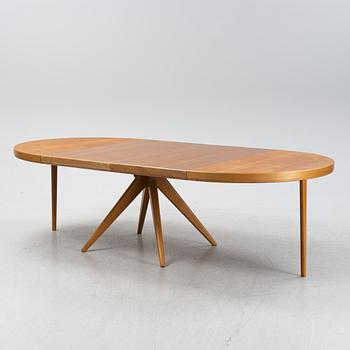 David Rosén, matbord modell "570-025" samt stolar 4+4 st ur Futura-serien, Nordiska Kompaniet, 1950-tal.