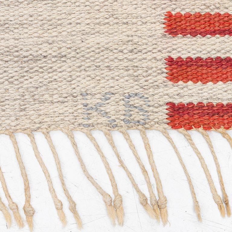 Kerstin Bergman Mauritzson, a flat weave carpet, c. 295 x 204 cm, signed KLH KB.