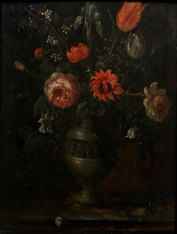 OKÄND KONSTNÄR, olja på pannå, 1600/1700-tal.