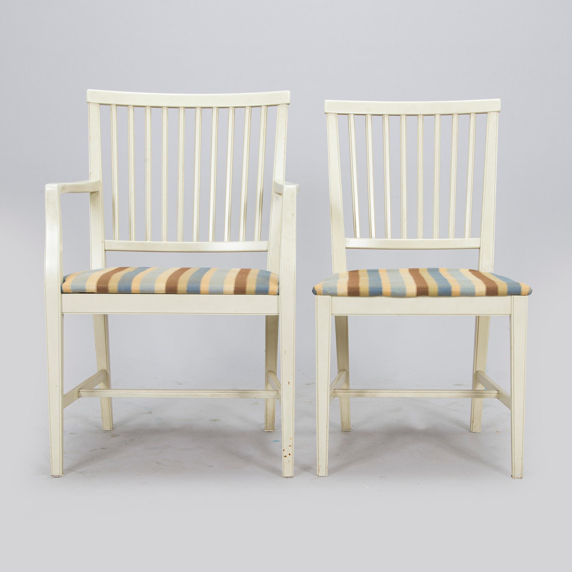 Olli Borg, A 11 pieces "Anjala" dining suite by Asko, 1960/70s.