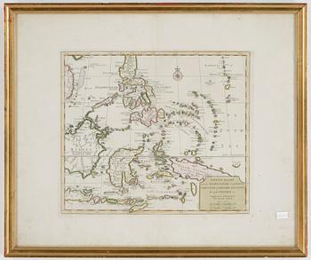 Isaak Tirion · ISAAK TIRION, karta, gravyr, Filipinerna, 1700-tal.