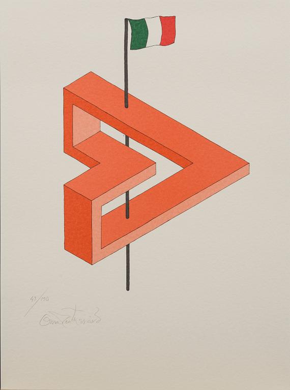 OSCAR REUTERSVÄRD, färglitografier 15 st i mapp signerade och numrerade 43/190.