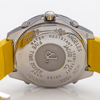 Jacob & Co, Five Time Zones, wristwatch, 47 mm.