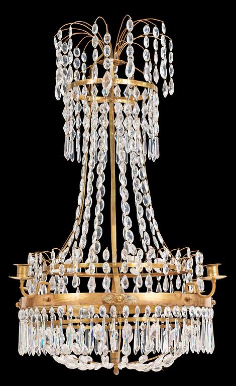 LJUSKRONA, för fem ljus. Sengustaviansk, omkring år 1800.