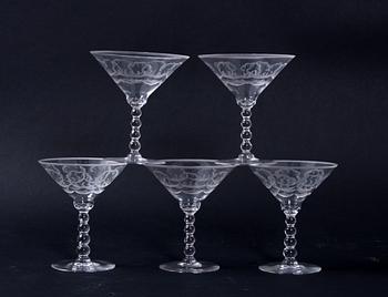 GLASSERVISDELAR, 27 st, "Molnet", Simon Gate, Orrefors.