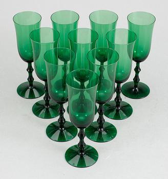 GLAS, 10 stycken, "Salut" Simon Gate, Orrefors.