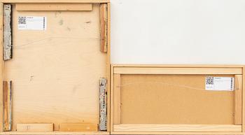 Magnus Wijkström, oils on canvas, 2 pieces signed.