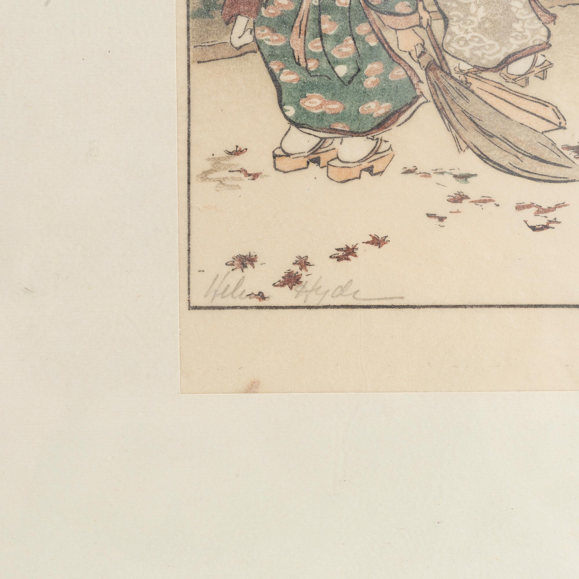 Helen Hyde, färgträsnitt. Japan, 1910.