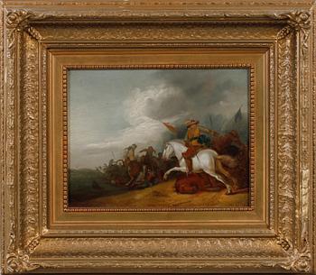 OKÄND KONSTNÄR, olja på pannå.