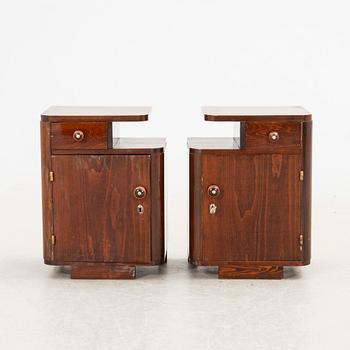 Nightstands, a pair, first half of the 20th century.