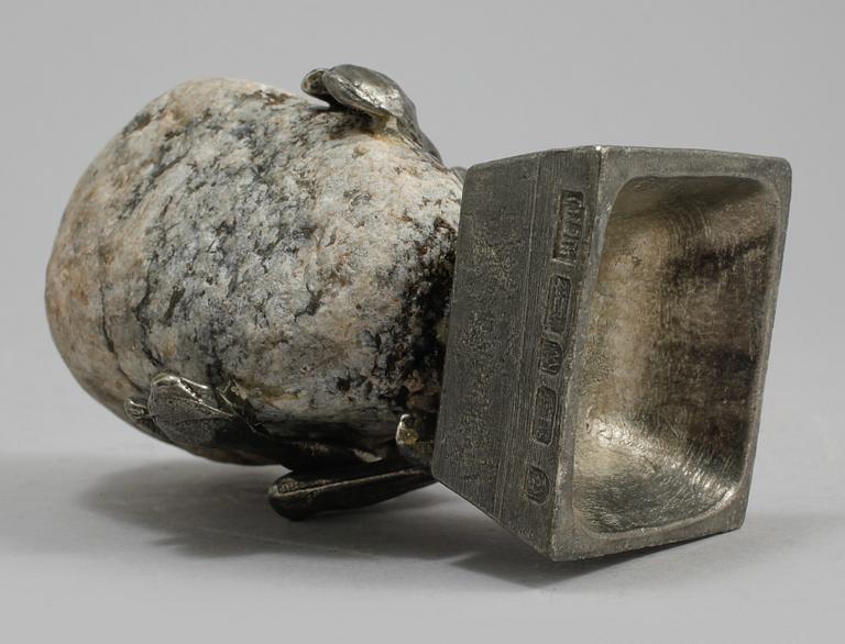 HENRY GUSTAFSSON, skulptur, tenn och sten, 1986.