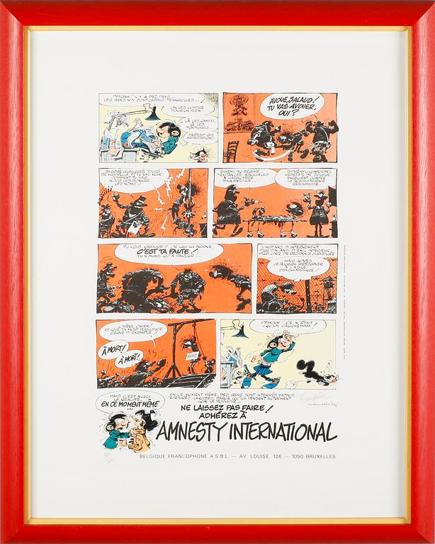 ANDRÉ FRANQUIN, serigrafi, signerad, numrerad 46/400.