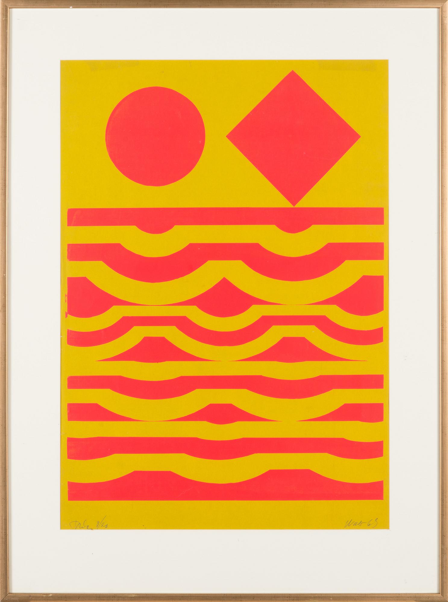 Raimo Walo, silkscreen, signed and dated -65, marked t.p.l'a 11/20.