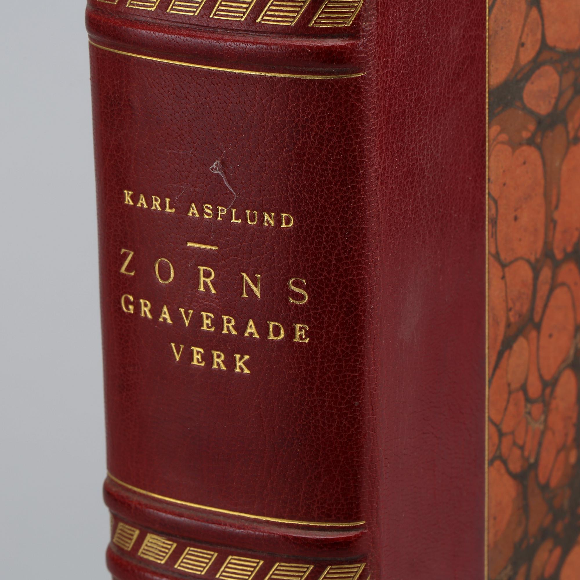 KARL ASPLUND, Zorns graverade verk. Beskrivande katalog. I-II. Stockholm (A.-B. Bukowskis konsthandel) 1920-21.