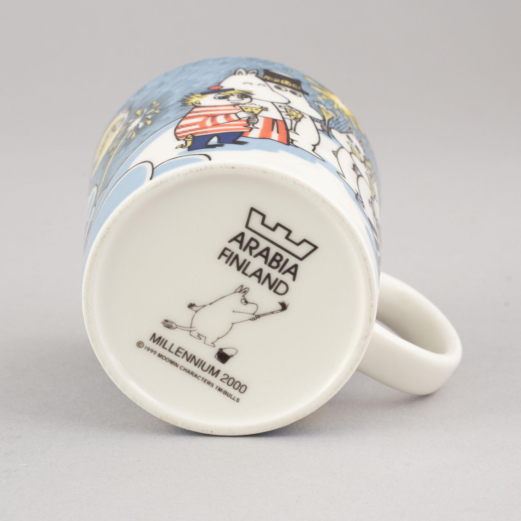 Moomin mug, porcelain, 'Millenium', Finland, 1999-2000.