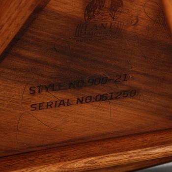 A teak side table marked Lane, Altavista, VA, mid 20th century.
