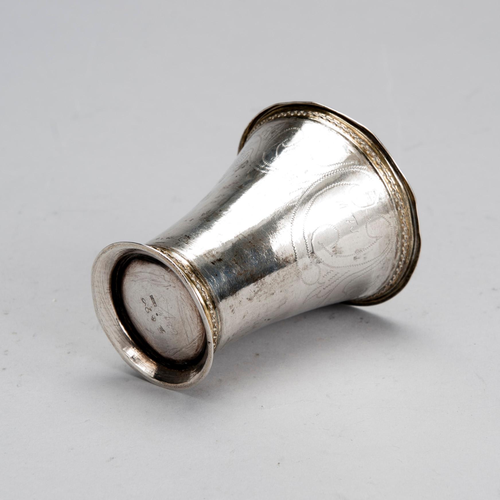 BÄGARE, silver, Brummer, Åbo, 1796. Vikt 61,4 g.