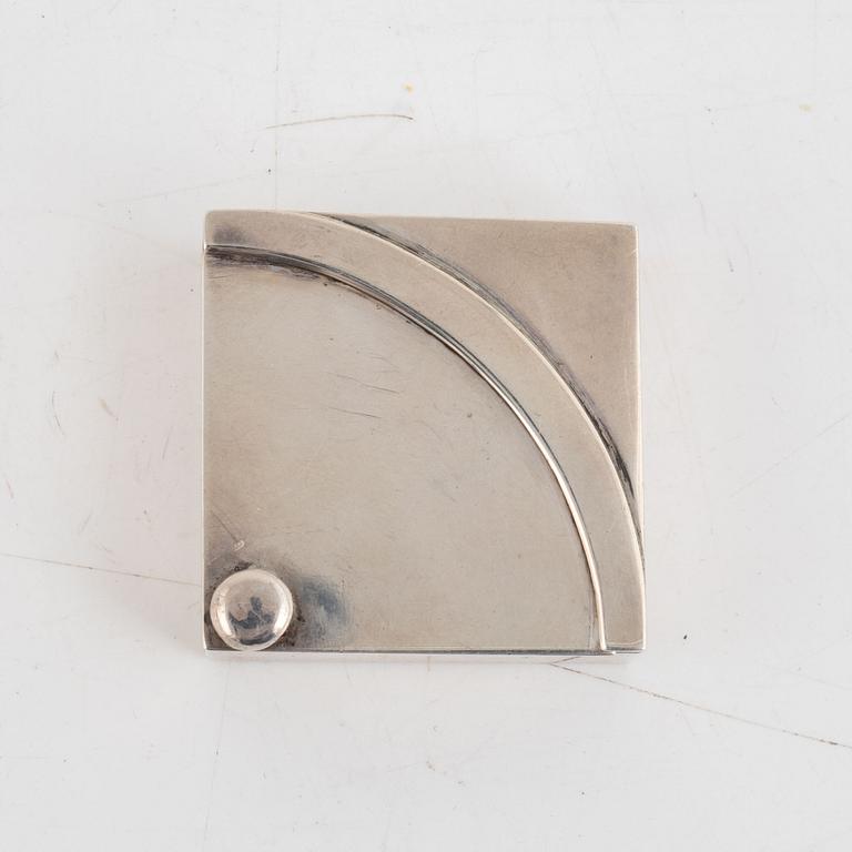 A Swedish small silver box, marks of Anders Ericson, Kristianstad 1968.