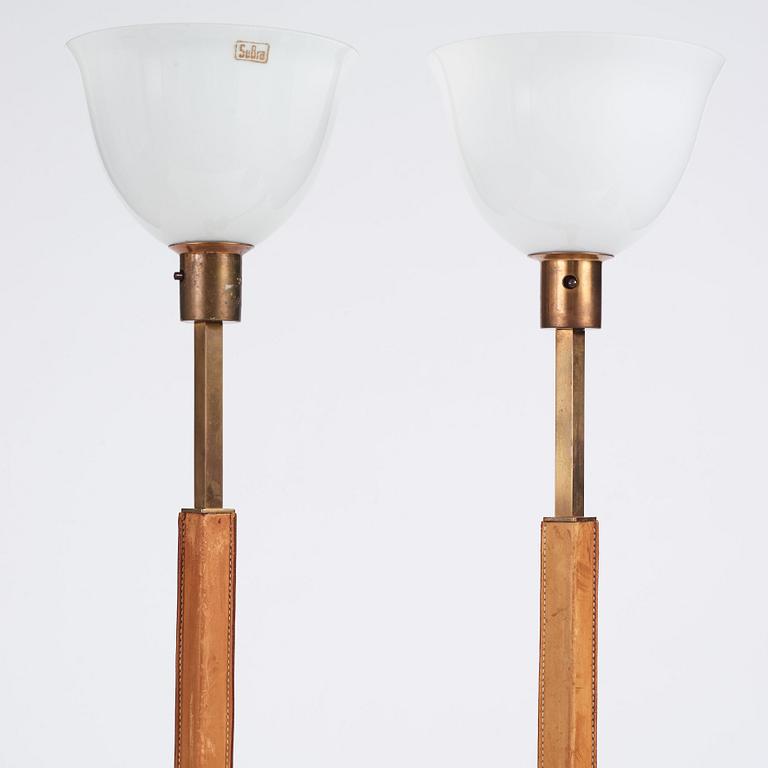 Uno Westerberg, a pair of floor lamps, modell '15781', Arvid Böhlmarks Lampfabrik, Sweden, 1960s.