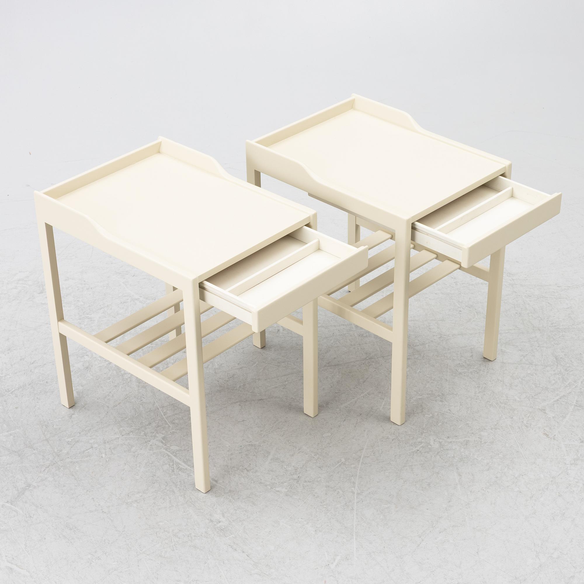 Bertil Fridhagen, bedside tables, a pair, Bodafors, 1960s.