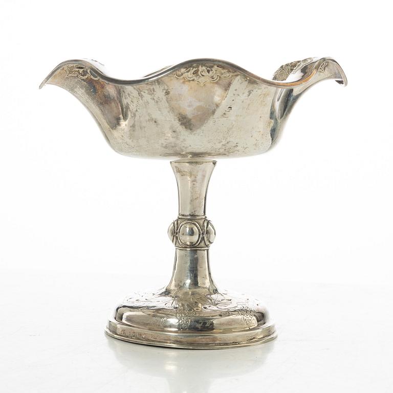 Gustav Dahlgren, bowl on foot, silver, Malmö 1862.