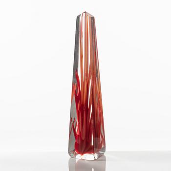 Fulvio Bianconi, a glass obelisk, Venini, Murano, Italy.