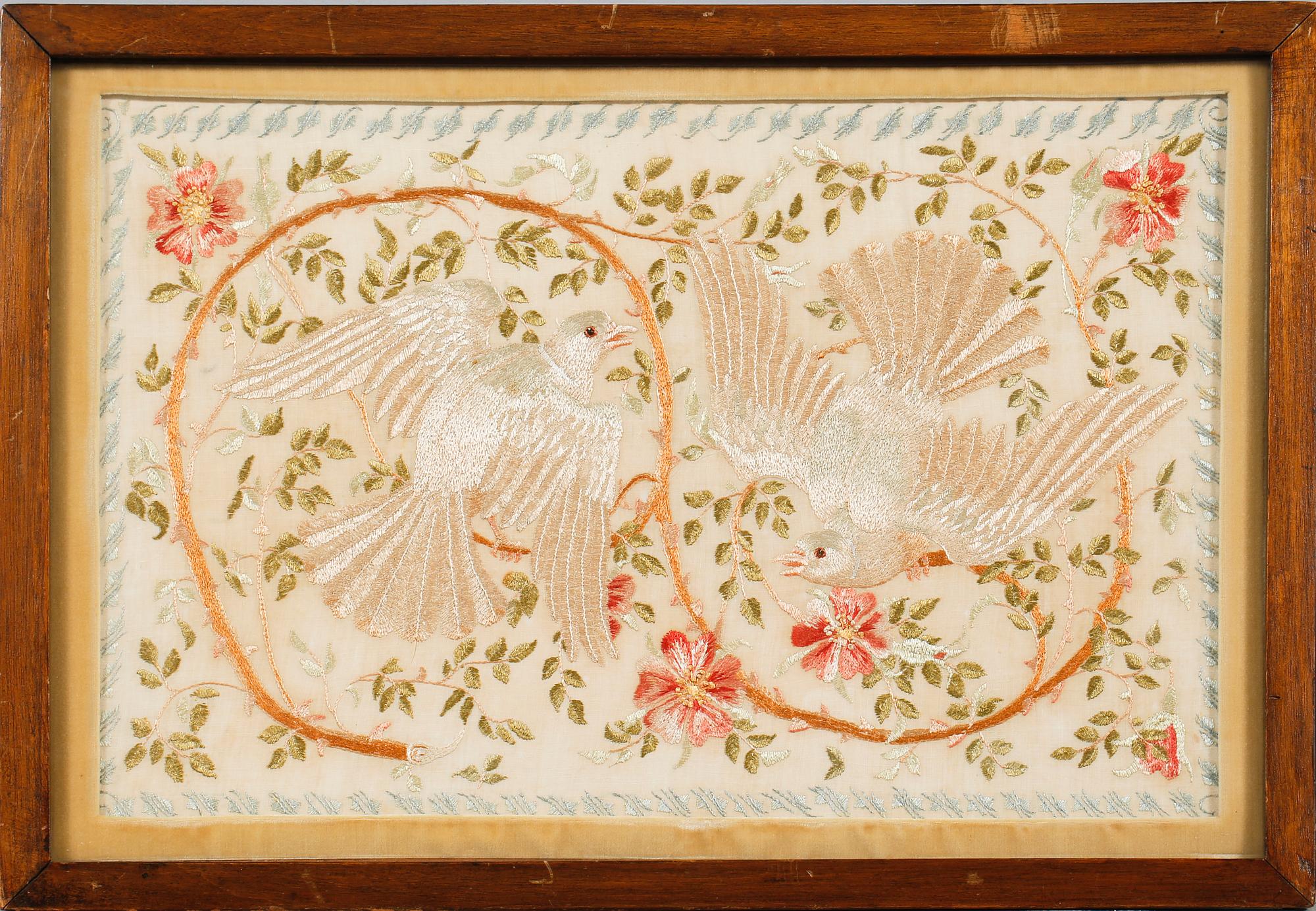 SIDENBRODERI, 1800-tal.
