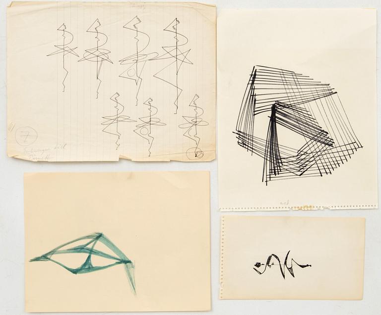 Arne Jones, Skisser 4 st.