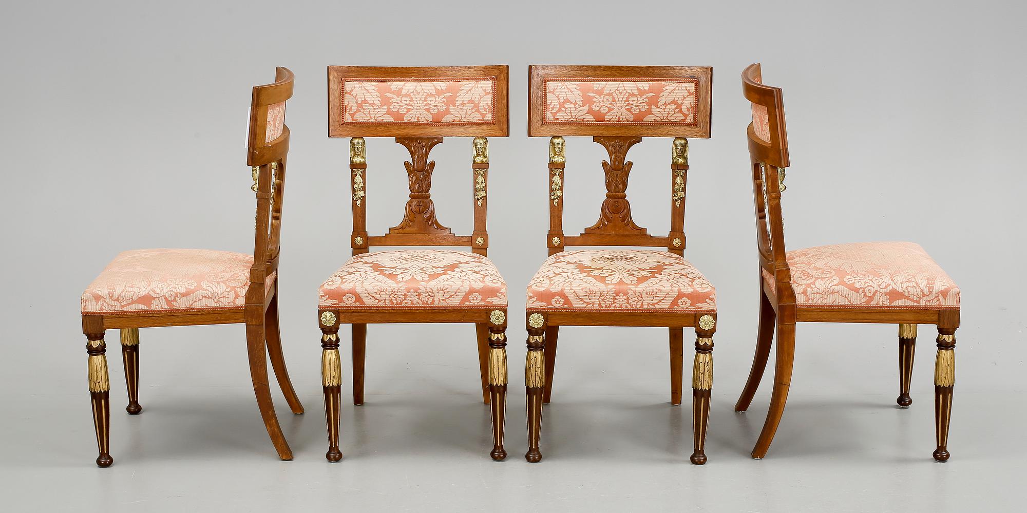 STOLAR, 4 st, empirestil, omkring 1900.