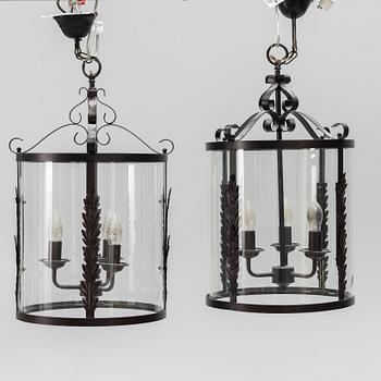 A pair of lanterns, 20th century.