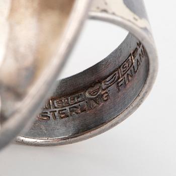 BJÖRN WECKSTRÖM, Ring, 'Jaaras dream', silver. Helsingfors 1971.