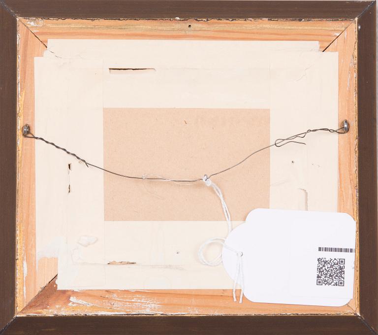 EINARI UUSIKYLÄ, olja på papper, uppfodrad på skiva, signerad.