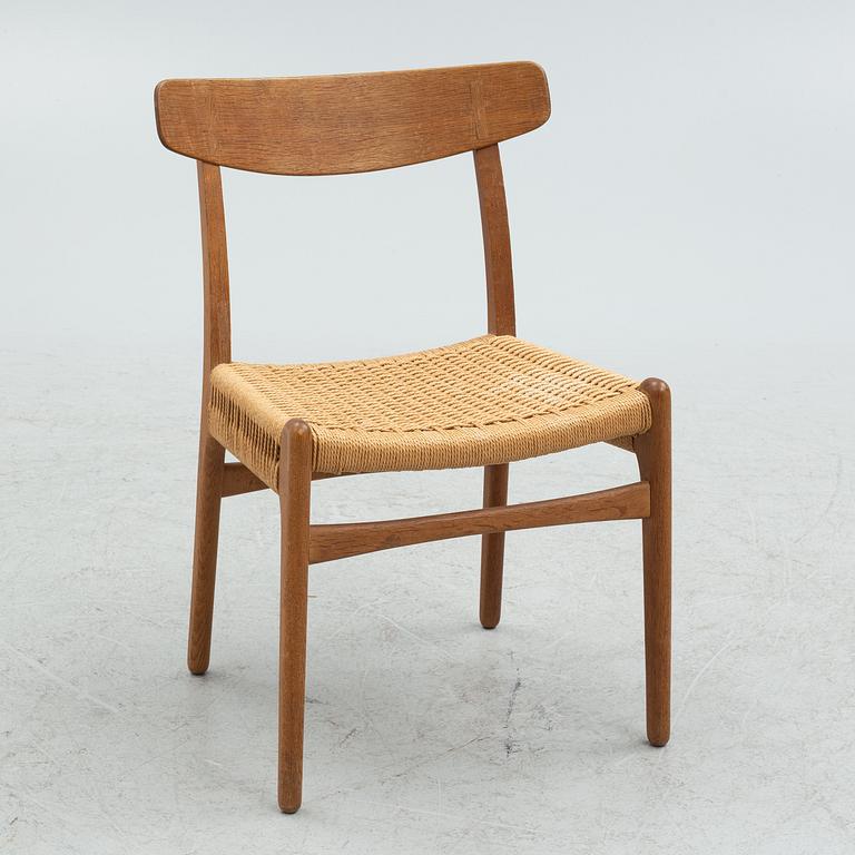 Hans J. Wegner, a 'CH 23 Spisespolen' chair, Carl Hansen & Son, Odense, Denmark.