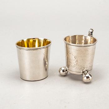 BÄGARE 2 st silver 1700-tal.