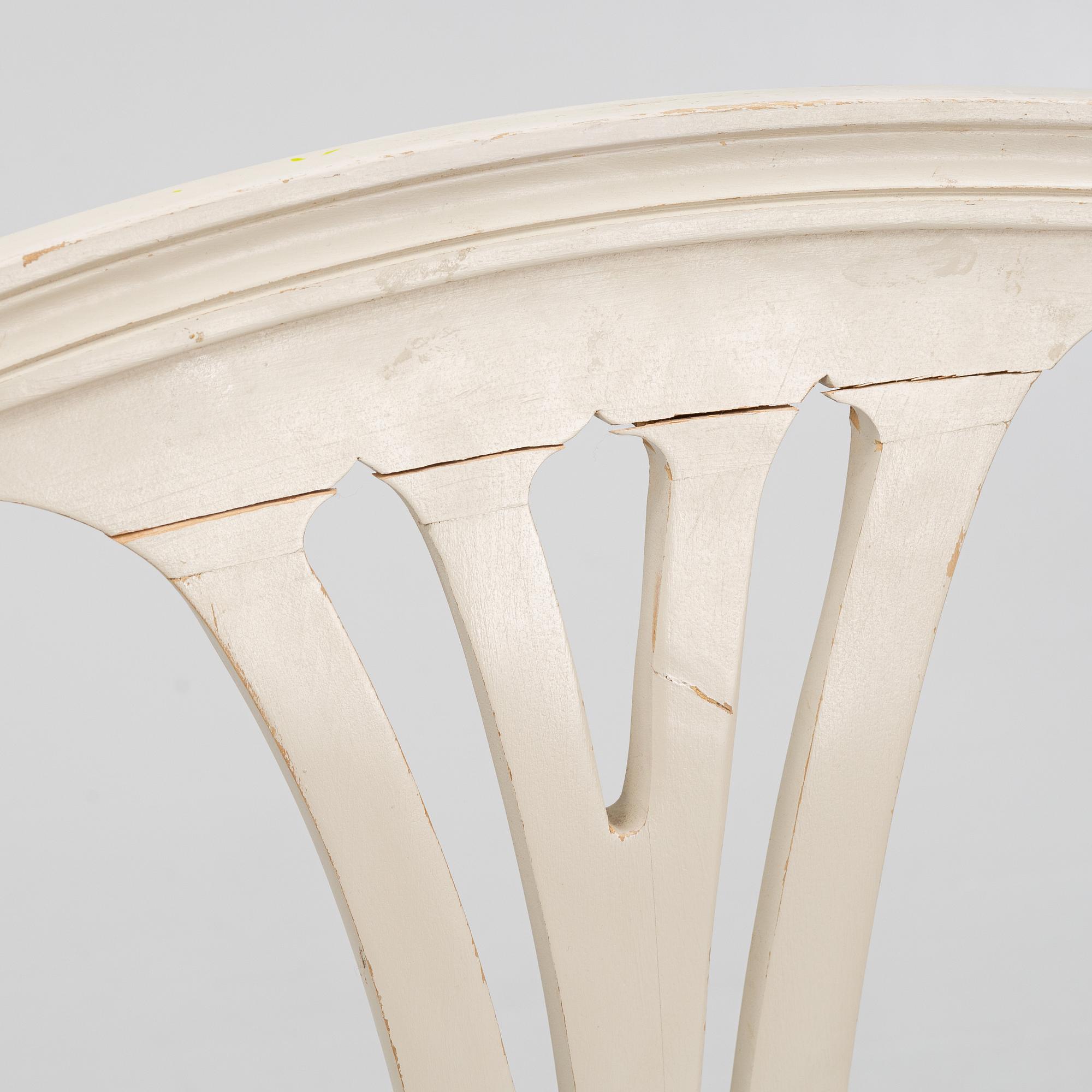 Six Gustavian style 'Fresta' chairs, IKEA, 1990's.