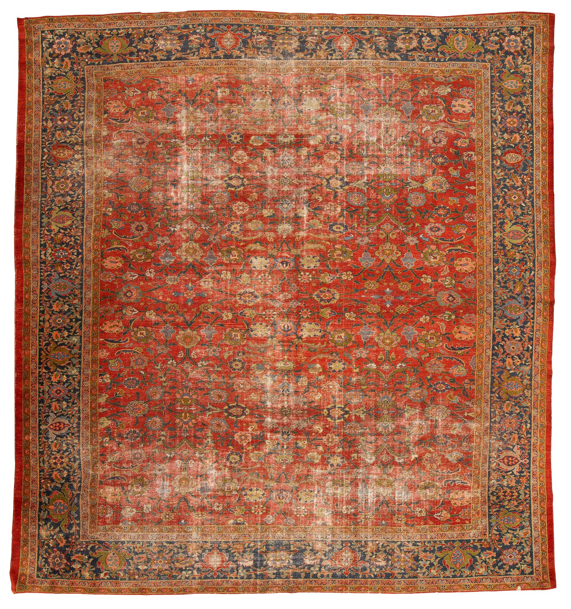 Matta, antik, Ziegler Mahal, ca 446 x 418 cm.