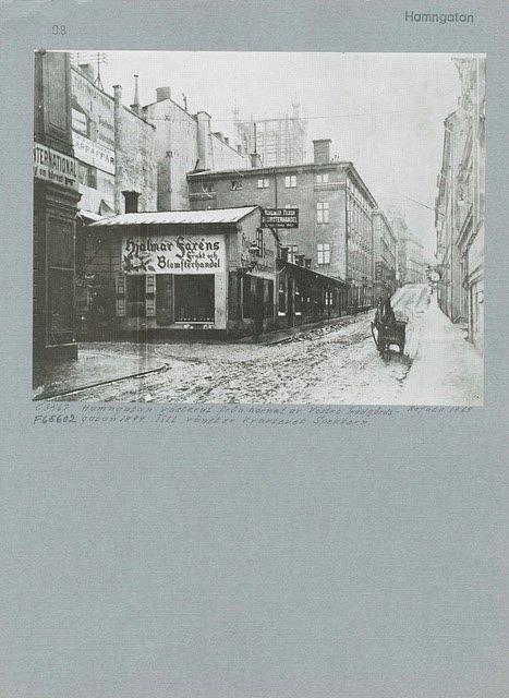 Eva Bonnier, Vy från Eva Bonniers ateljé vid Hamngatan 1, Stockholm.