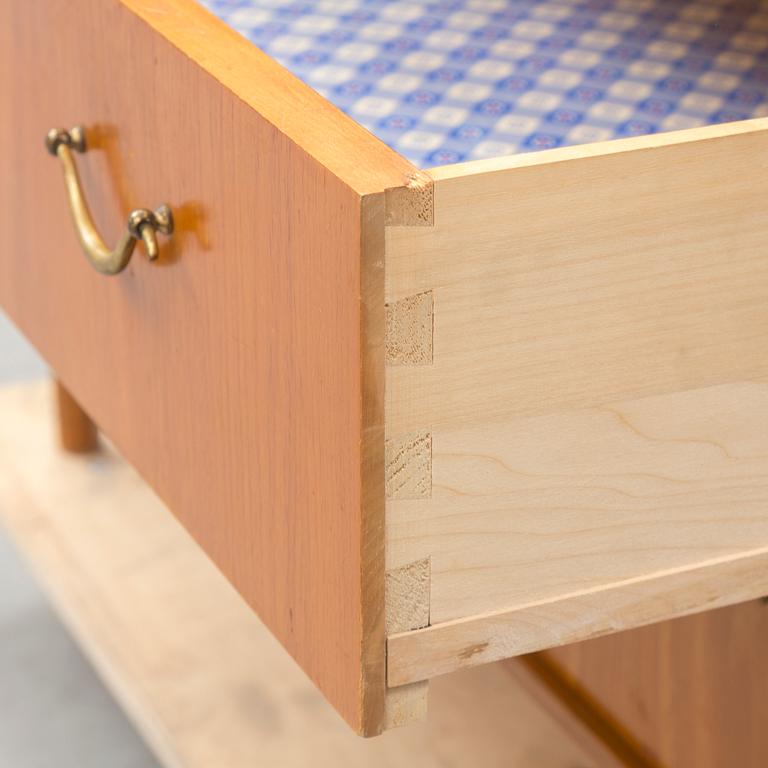 A 1940's elm Swedish Modern chest of drawers.