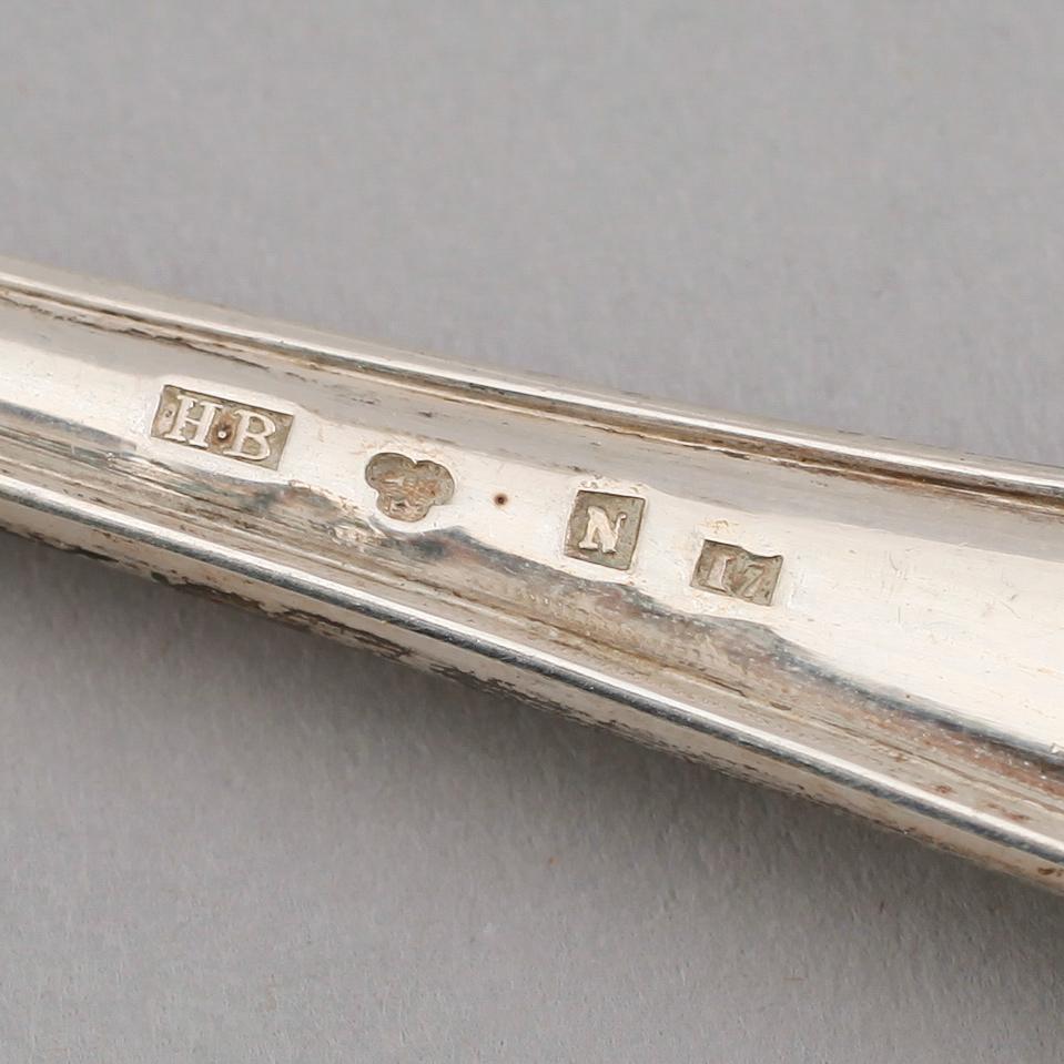 MATSKEDAR, 7 st (6+1), silver, svenska stämplar 1800-/1900-tal. Vikt ca 456 gram.