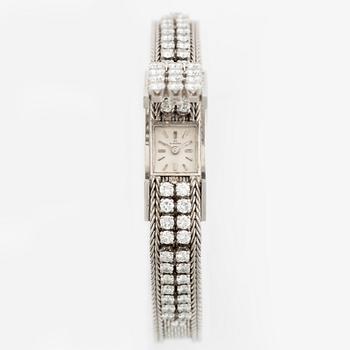 Aftonklocka/smyckeur, Blancpain,  18K vitguld med briljantslipade diamanter.