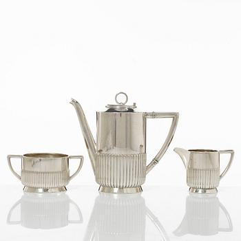 Kaffeservis, 3 delar, C.G Hallberg Stockholm 1919.