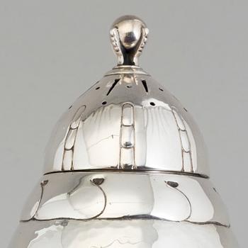 A Danish silver Art Nouveau sugar sprinkler, makers mark Grann & Laglye, Copenhagen 1913.