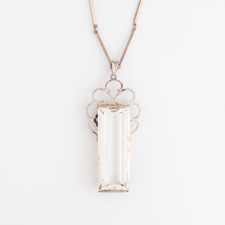 Stigbert, Engelbert, silver and rock crystal necklace.
