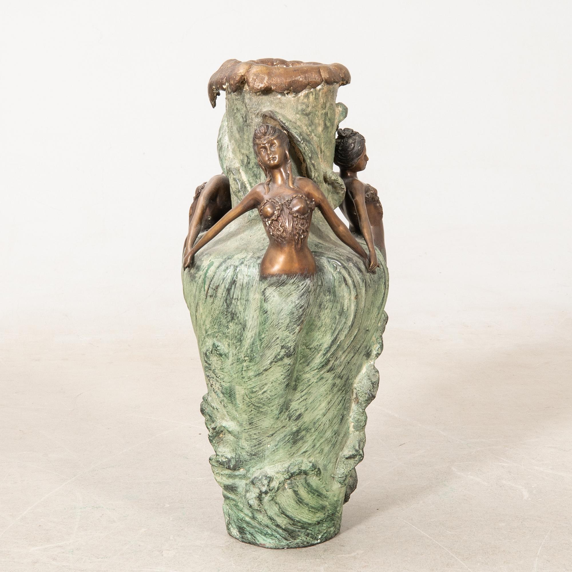 Louis Chalon after the floor vase "Sea sprites or Girls of the waves" Art Nouveau style.