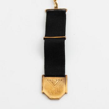Pocket watch, Hansa, 14K gold, 48,5 mm.