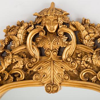 A later part of the 20th century mirror and consol table.