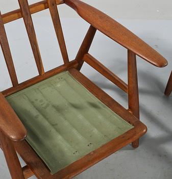 FÅTÖLJER, ett par, "Cigarren", Hans J Wegner, 1950-talets andra hälft.