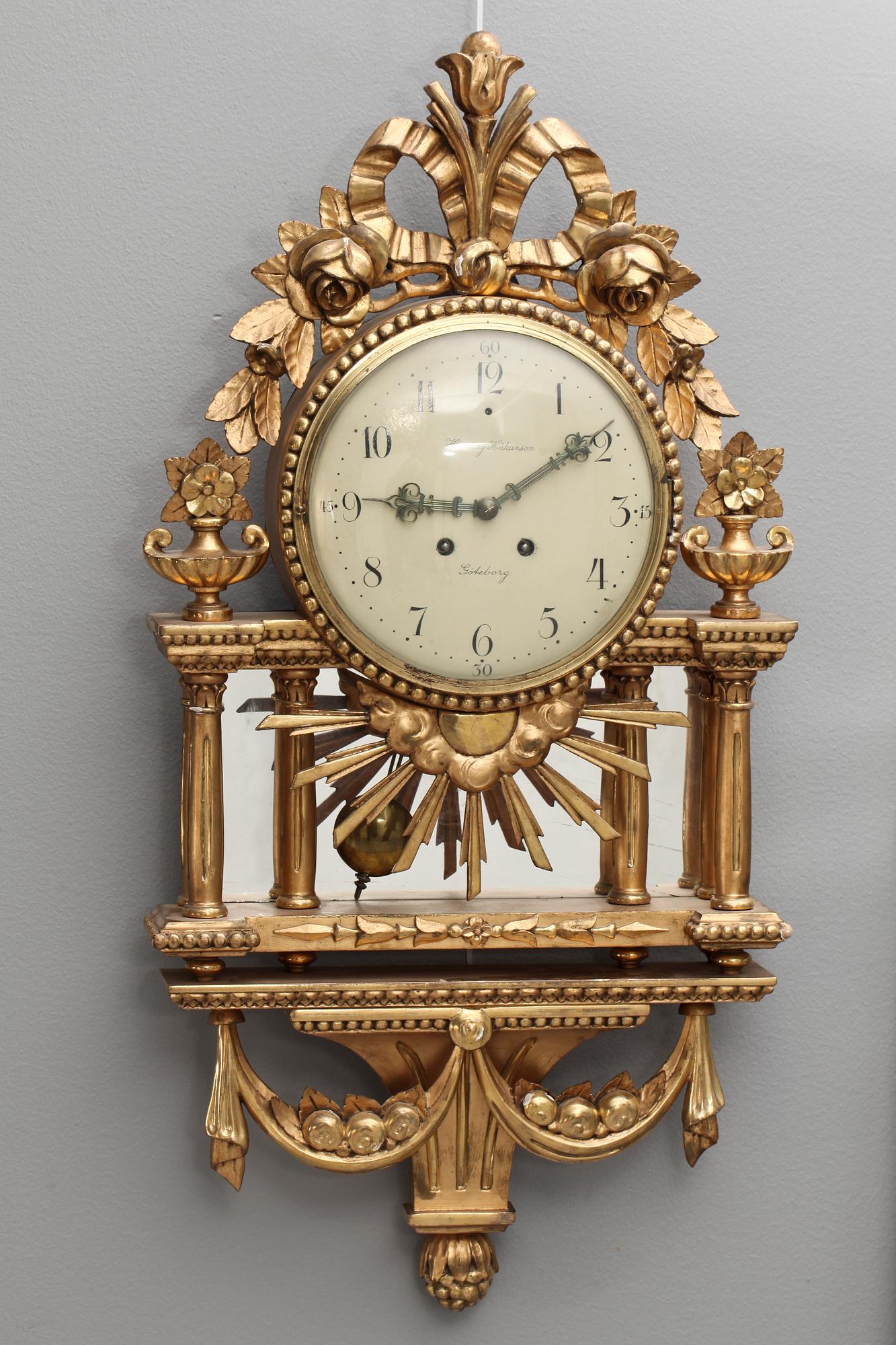 VÄGGPENDYL, gustaviansk stil. 1900-tal, Henning Håkanson Göteborg.
